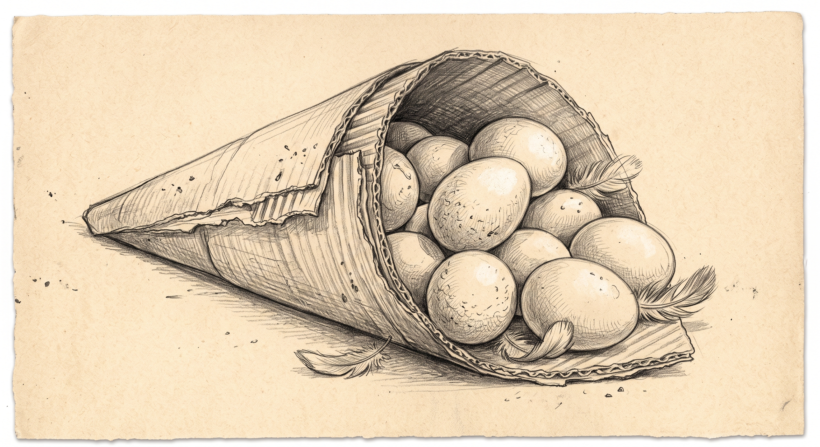 Huevo de Pastoreo — boceto ilustrado