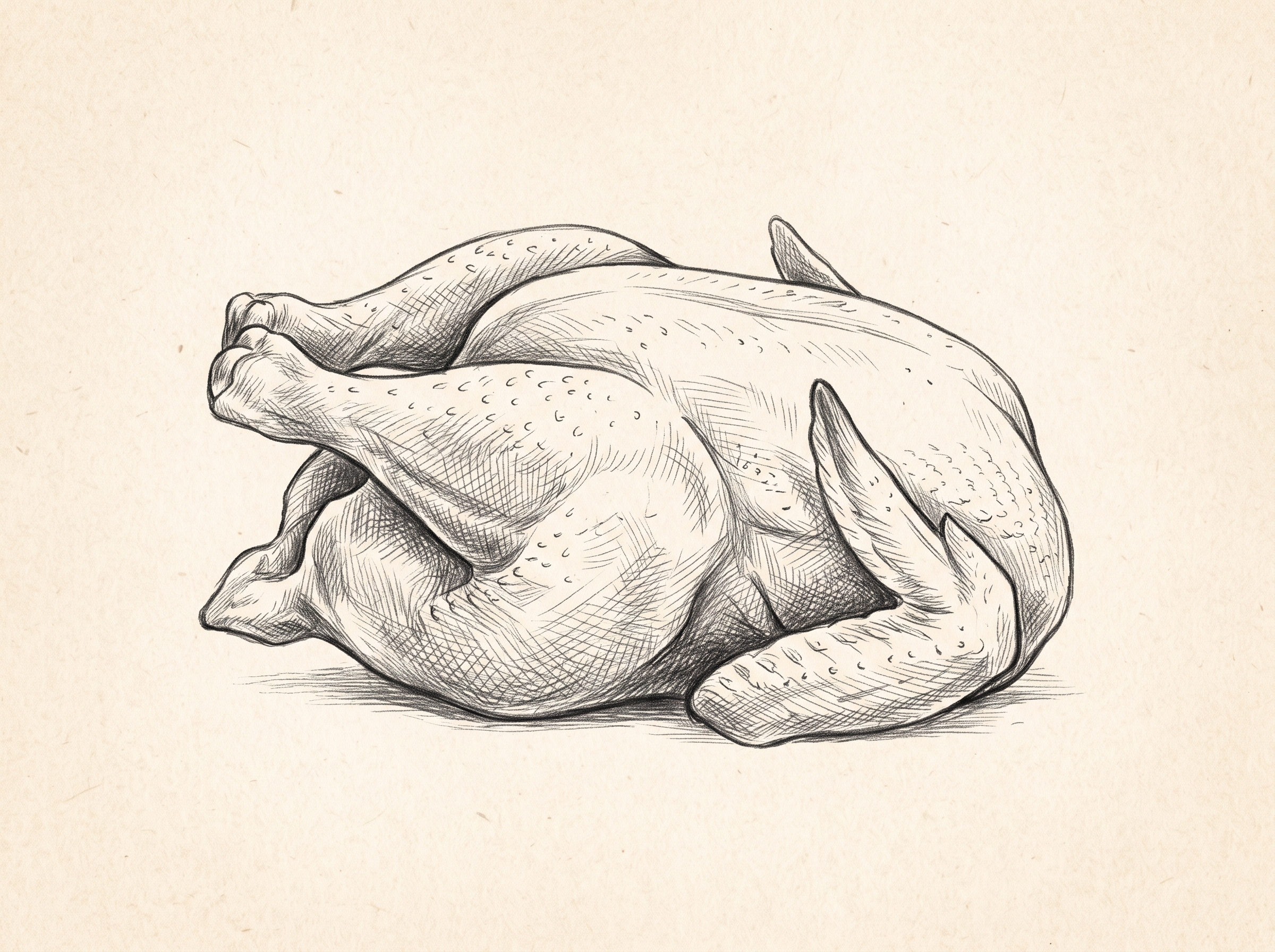Pollo Entero — boceto ilustrado